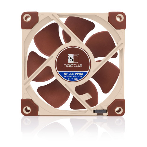 NOCTUA VENTILADOR CAJA NF-A8 PWM, 80MM FAN, 80X80X25MM, 12V, 2200RPM/1750RPM/450RPM, 17,7 DB(A), 55,5 M3/H, 2,37 MM H2O, 4 PINES - Imagen 4