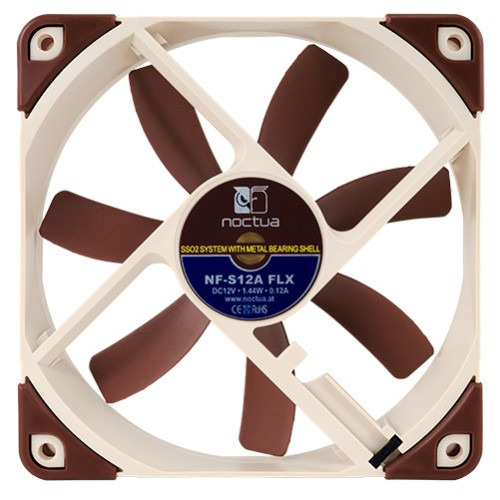 NOCTUA VENTILADOR CAJA NF-S12A-FLX, 120MM FAN, 120X120X25MM, 12V, 1200RPM/900RPM/700RPM, 17,8 DB(A), 107,5 M3/H, 1,19 MM H2O, 3 PINES - Imagen 4