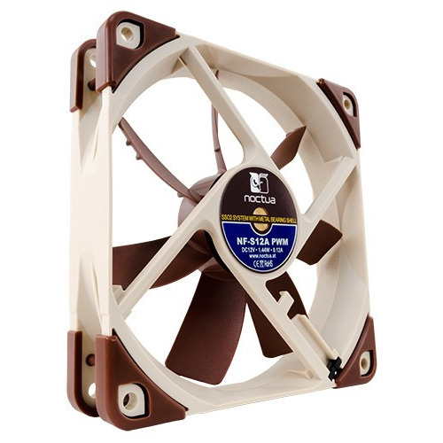 NOCTUA VENTILADOR CAJA NF-S12A-PWM, 120MM FAN, 120X120X25MM, 12V, 1200RPM/900RPM/300RPM, 17,8 DB(A), 107,5 M3/H, 1,19 MM H2O, 4 PINES - Imagen 2
