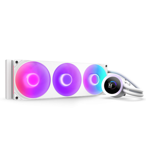 NZXT Kraken Plus 360 RGB Procesador Sistema de refrigeración líquida todo en uno Blanco 1 pieza(s)
