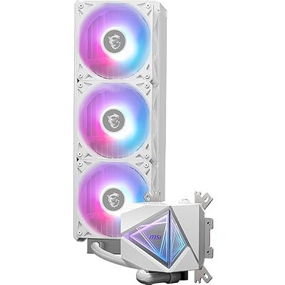 SISTEMA DE REFRIGERACION LIQUIDA MSI PARA CPU MAG CORELIQUID I360 WHITE,INTEL/AMD,RADIADOR 360mm,FAN4PIN,20dBA,ARGB (3 VENTILADORES) (BLANCO) - Imagen 2